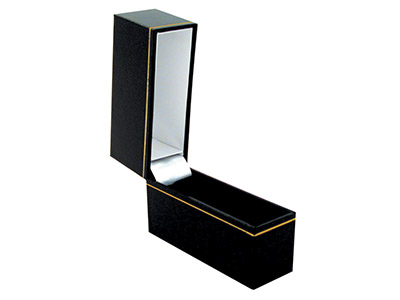 Black Leatherette Narrow Bangle Box