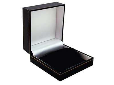 Black Leatherette Watch/bangle Box - Standard Image - 1