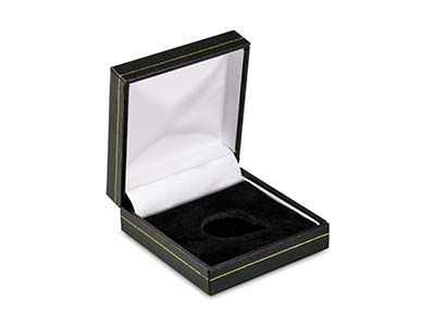 Black Leatherette Full Sovereign   Coin Box - Standard Image - 1