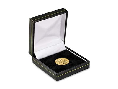 Black Leatherette Full Sovereign   Coin Box - Standard Image - 2