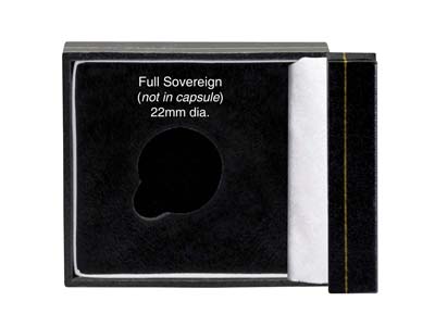 Black Leatherette Full Sovereign   Coin Box - Standard Image - 4