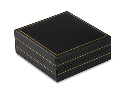 Black Leatherette Half Sovereign In Capsule Coin Box - Standard Image - 3