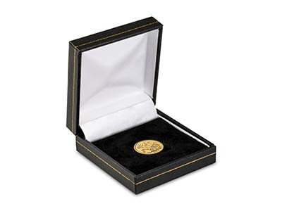 Black Leatherette Half Sovereign   Coin Box - Standard Image - 2