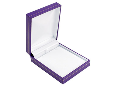 Purple Leatherette Pendant Box - Standard Image - 2