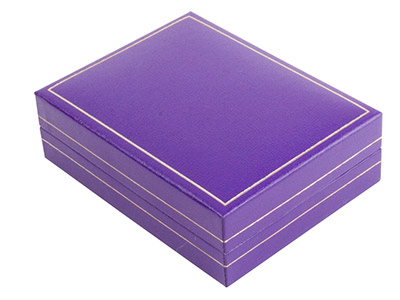 Purple Leatherette Pendant Box - Standard Image - 3