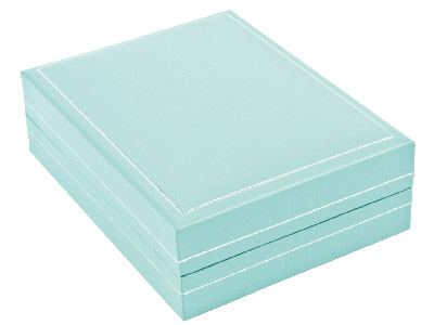 Turquoise Leatherette Pendant Box - Standard Image - 2