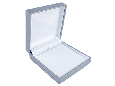 Silver Leatherette Pendant Box - Standard Image - 1