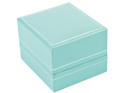 Turquoise Leatherette Ring Box - Standard Image - 2