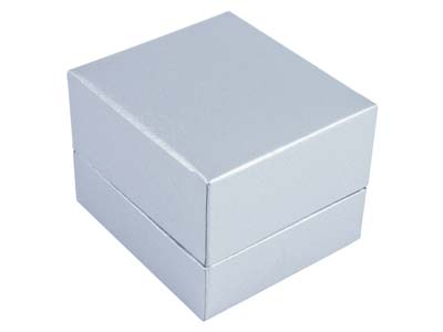 Silver Leatherette Ring Box - Standard Image - 2