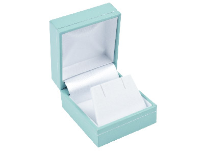 Turquoise Leatherette Stud Earring Box