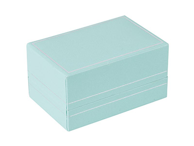 Turquoise Leatherette Cufflink Box - Standard Image - 2