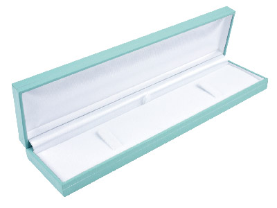 Turquoise Leatherette Bracelet Box - Standard Image - 1