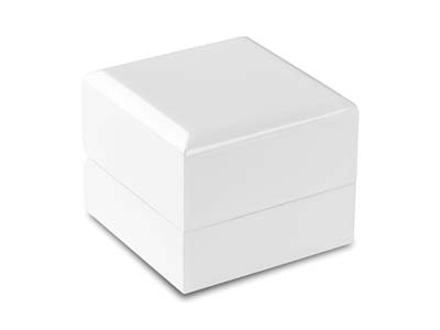 White Wooden LED Ring Box - Standard Image - 2