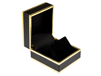 Black And Gold 2 Tone Earring Box - Standard Image - 1