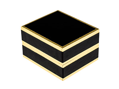 Black And Gold 2 Tone Earring Box - Standard Image - 2