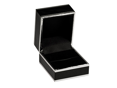 Black And Silver 2 Tone Ring Box - Standard Image - 1