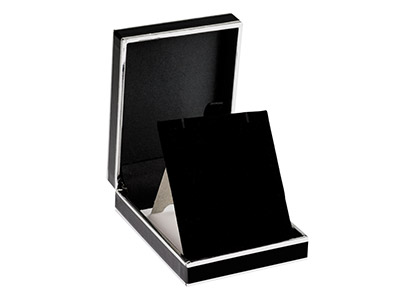 Black And Silver 2 Tone Pendant Box - Standard Image - 1