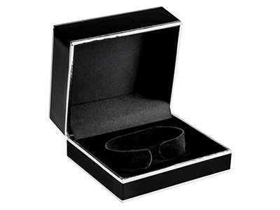 Black And Silver 2 Tone Bangle Box - Standard Image - 1