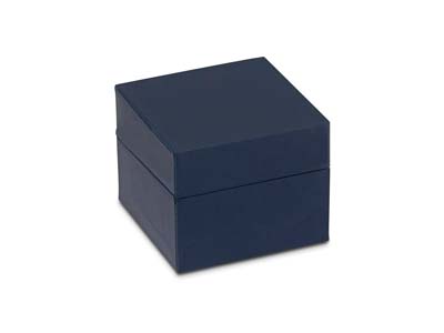 Premium Blue Soft Touch Ring Box - Standard Image - 2