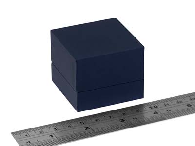 Premium Blue Soft Touch Earring Box - Standard Image - 3
