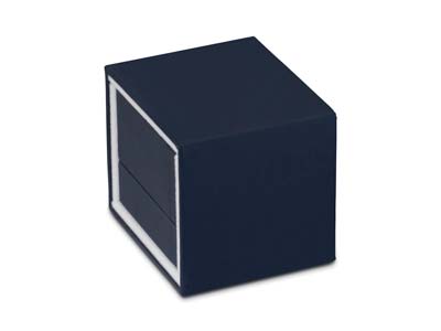 Premium Blue Soft Touch Earring Box - Standard Image - 4
