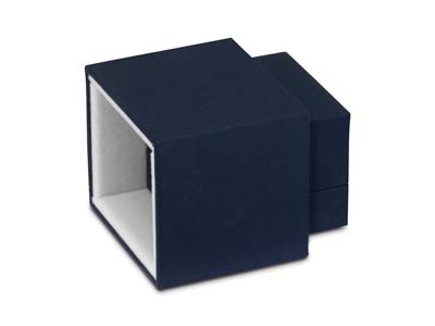Premium Blue Soft Touch Earring Box - Standard Image - 5