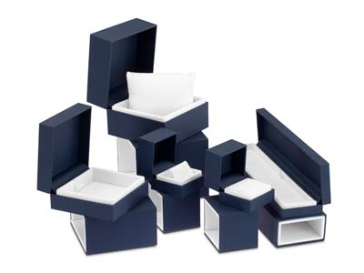 Premium Blue Soft Touch Earring Box - Standard Image - 8