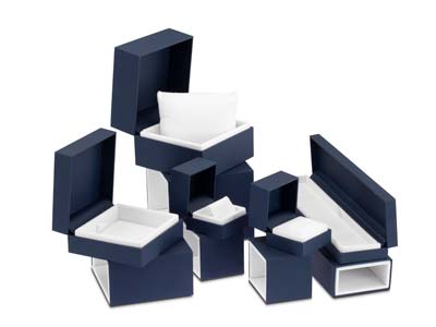 Premium Blue Soft Touch Bangle Box - Standard Image - 8