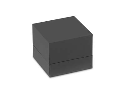 Premium Grey Soft Touch Ring Box - Standard Image - 2