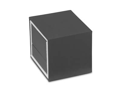 Premium Grey Soft Touch Ring Box - Standard Image - 4