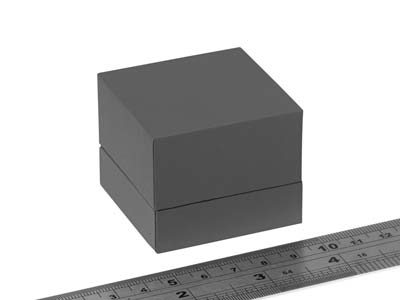 Premium Grey Soft Touch Earring Box - Standard Image - 3