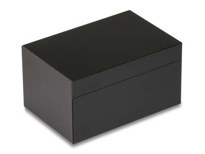 Black Seamless Double Ring/        Cufflink Box - Standard Image - 2