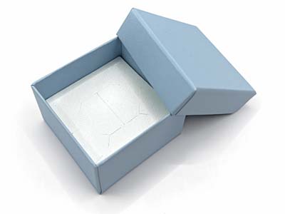 Powder Blue Card Ring Box - Standard Image - 1