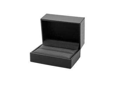 Black Satin Double Ring Box - Standard Image - 1
