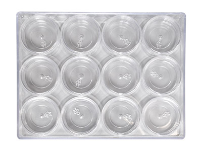 Clear Bead Storage Jar Set, 12     Medium Jars In A Clear Box - Standard Image - 3