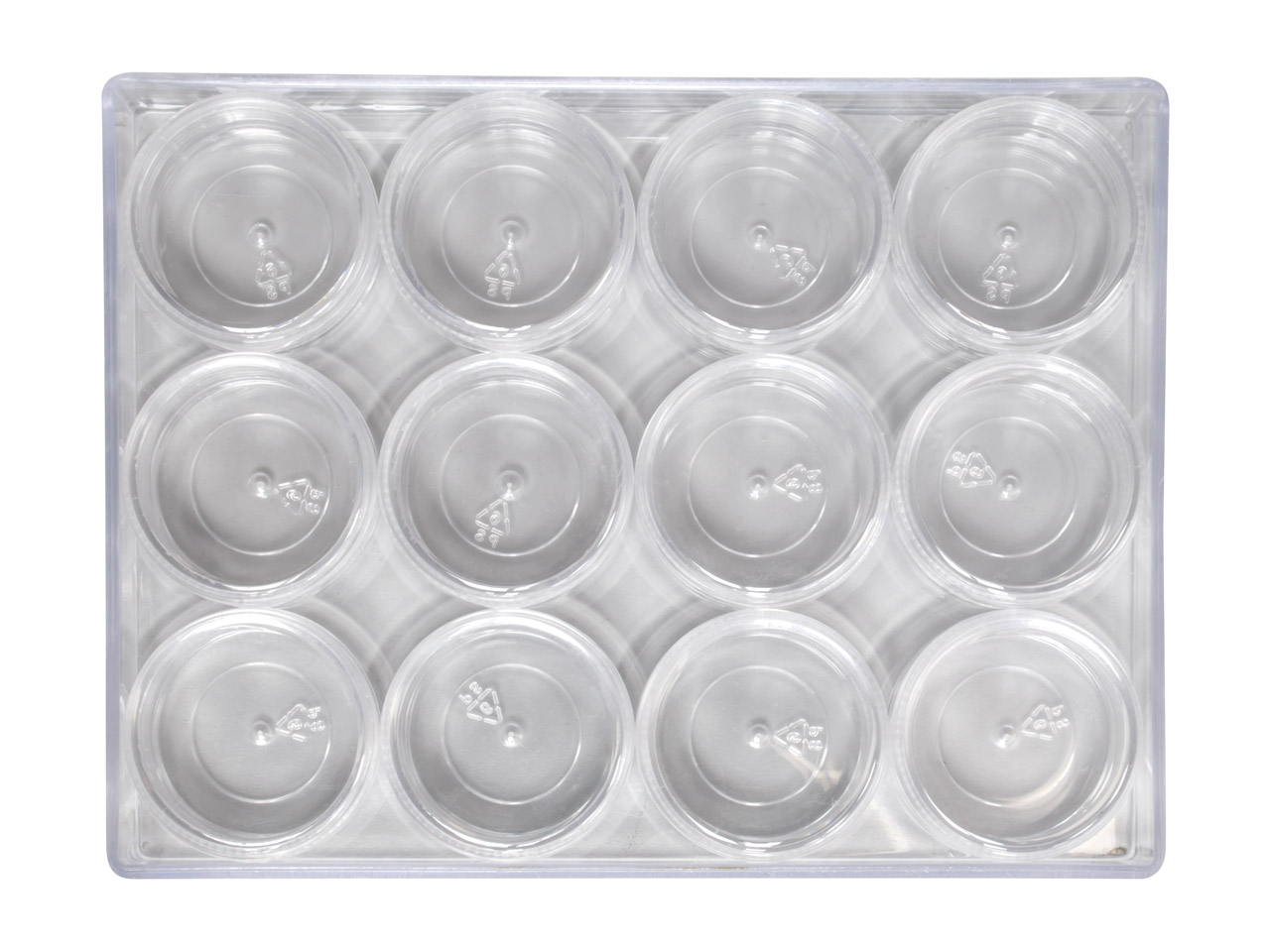 Clear Bead Storage Jar Set, 12 Medium Jars In A Clear Box