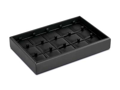 Stackable Black Earring            Presentation Tray 22x14x3.9cm