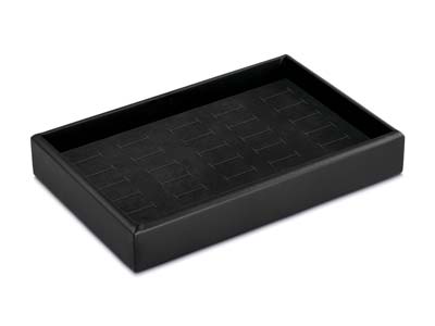 Stackable Black Ring Presentation  Tray 22x14x3.9cm