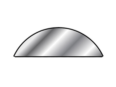 Cooksongold 16cm Needle File Half  Round, Cut 2 - Standard Image - 2
