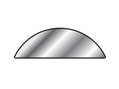 Cooksongold Needle File, Half      Round, 160m, Cut 4 - Fine Grade - Standard Image - 2