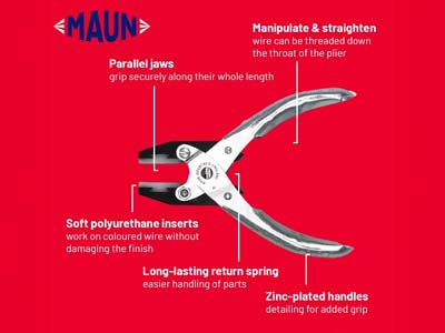 Maun Flat Nose Polyurethane Lined  Pliers 125mm/5
