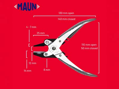 Maun Round/flat Nose Pliers        140mm/5.5
