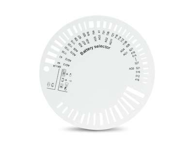 Circular Battery Selector Chart For Watch Batteries - Standard Image - 1