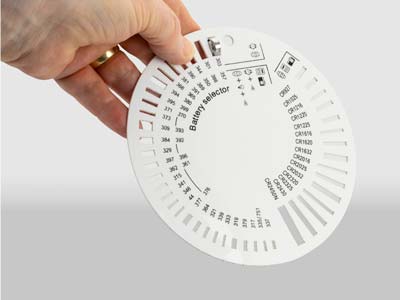 Circular Battery Selector Chart For Watch Batteries - Standard Image - 3