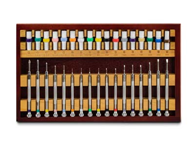 Screwdriver Set Of 17 In Wooden Box For Watchmakers And Jewellers With  Replacement Heads - Standard Image - 3