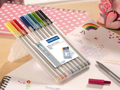 Staedtler Triplus Fineliner Pen Set Of 10 Colours - Standard Image - 2