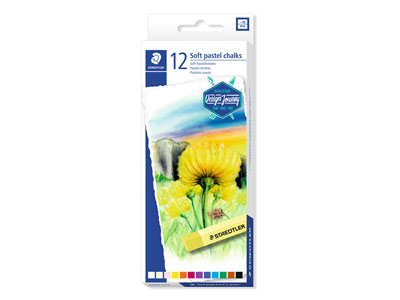 Staedtler Soft Pastel Chalks, Set  Of 12 In Assorted Colours