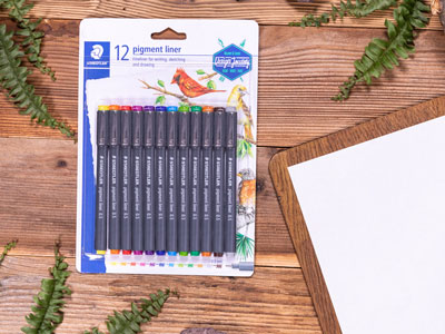 Staedtler Pigment Liner, 0.5mm, Set Of 12 In Assorted Colours - Standard Image - 4