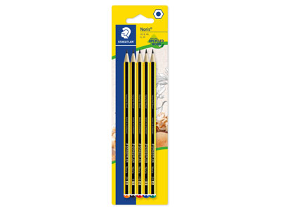 Staedtler Noris, Pack of 5 Graphite Pencils, Assorted Degrees