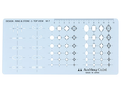 Technical Top View Ring Design     Template, Round And Oval Stones